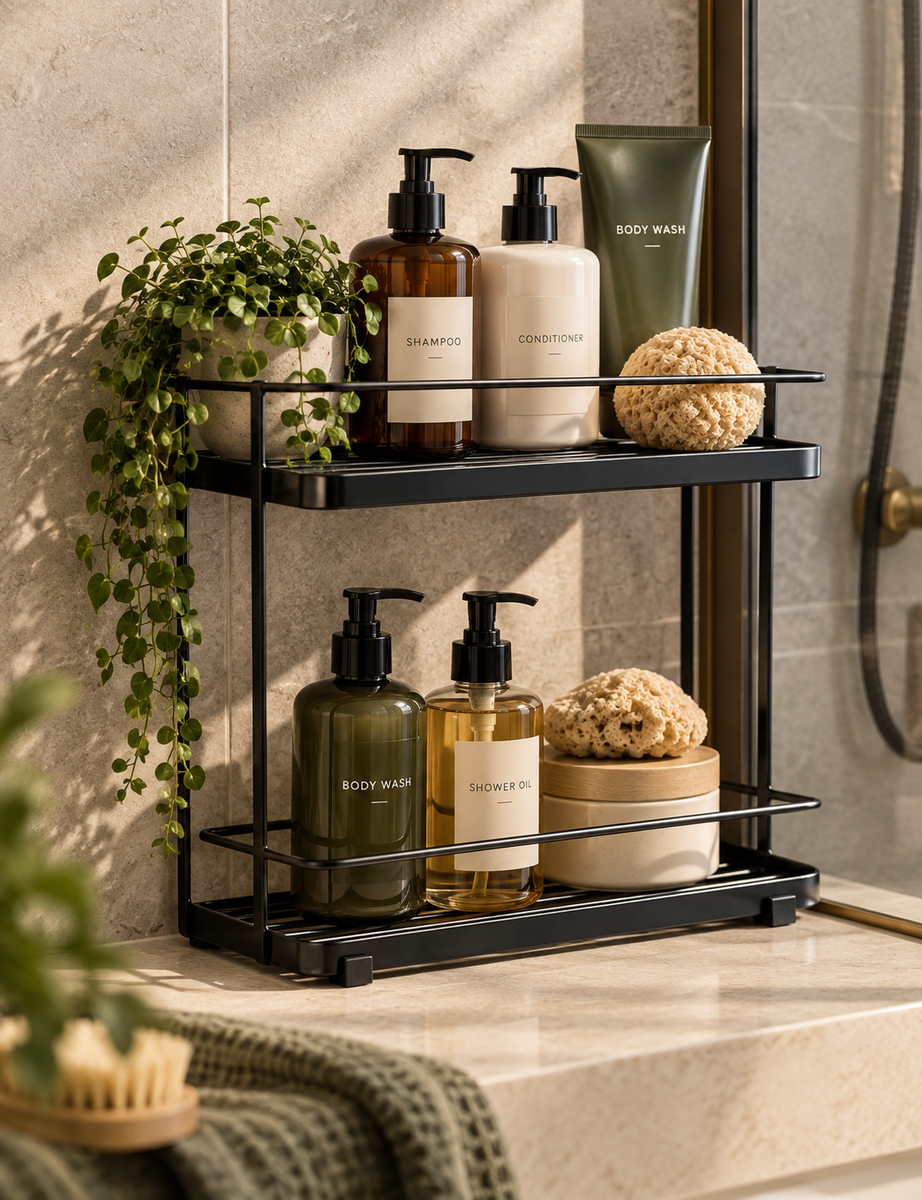 Bathroom Storage Trolley - Black