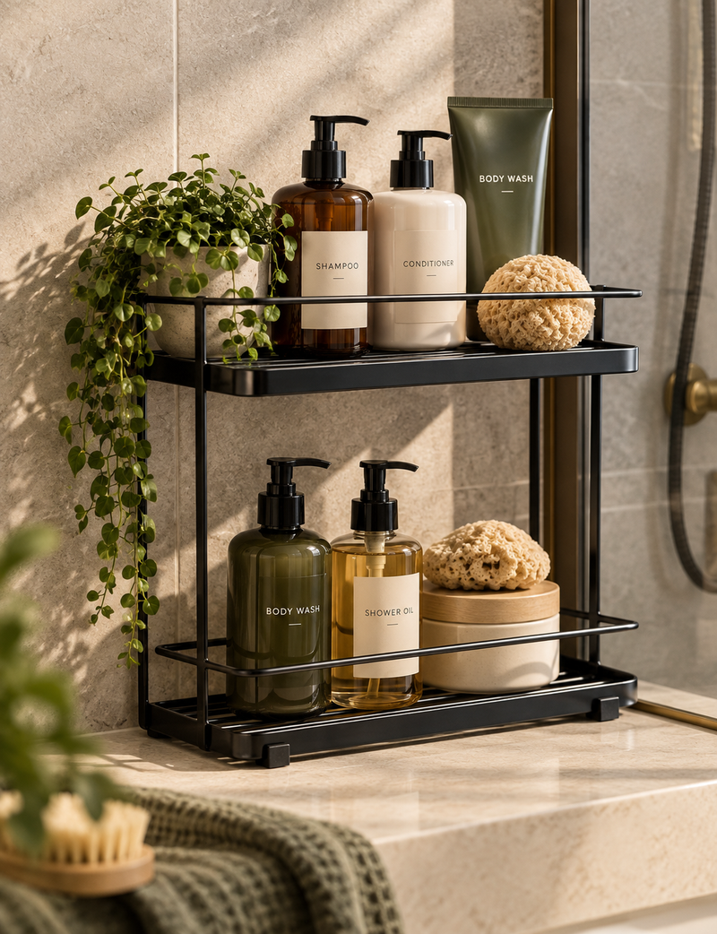 Bathroom Storage Trolley - Black