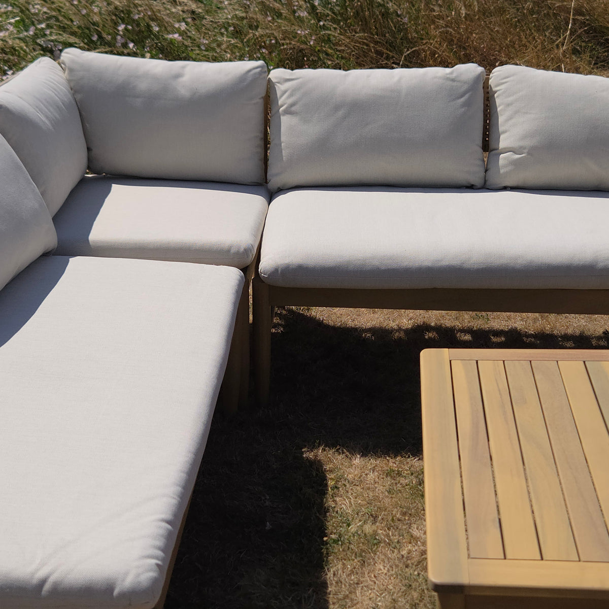 Frampton Wooden Corner Sofa Lounge Set