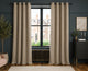 Velvet Eyelet Ultra Thermal Curtains - Champagne - 218cm x 229cm