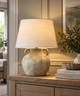 Ceramic Drip Handle Table Lamp - Natural