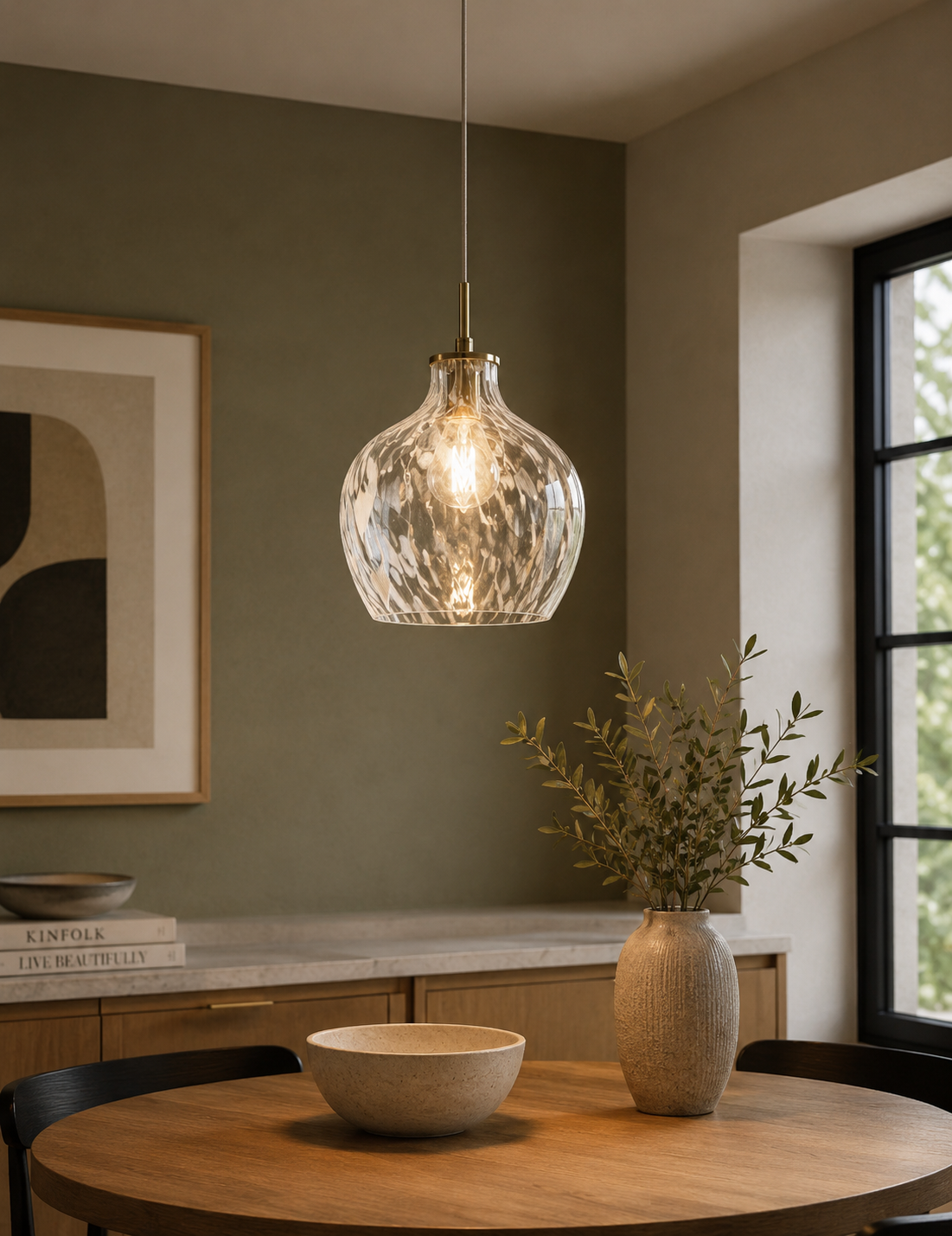 Confetti Glass Pendant Ceiling Light White