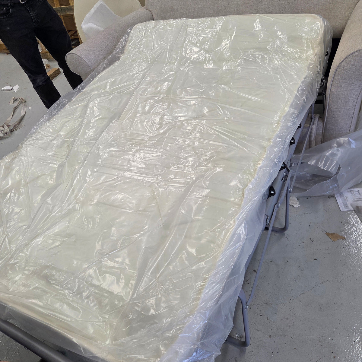 Hurley - Sofa Bed Large 2 Seater - Natural - Aquaclean Oxford