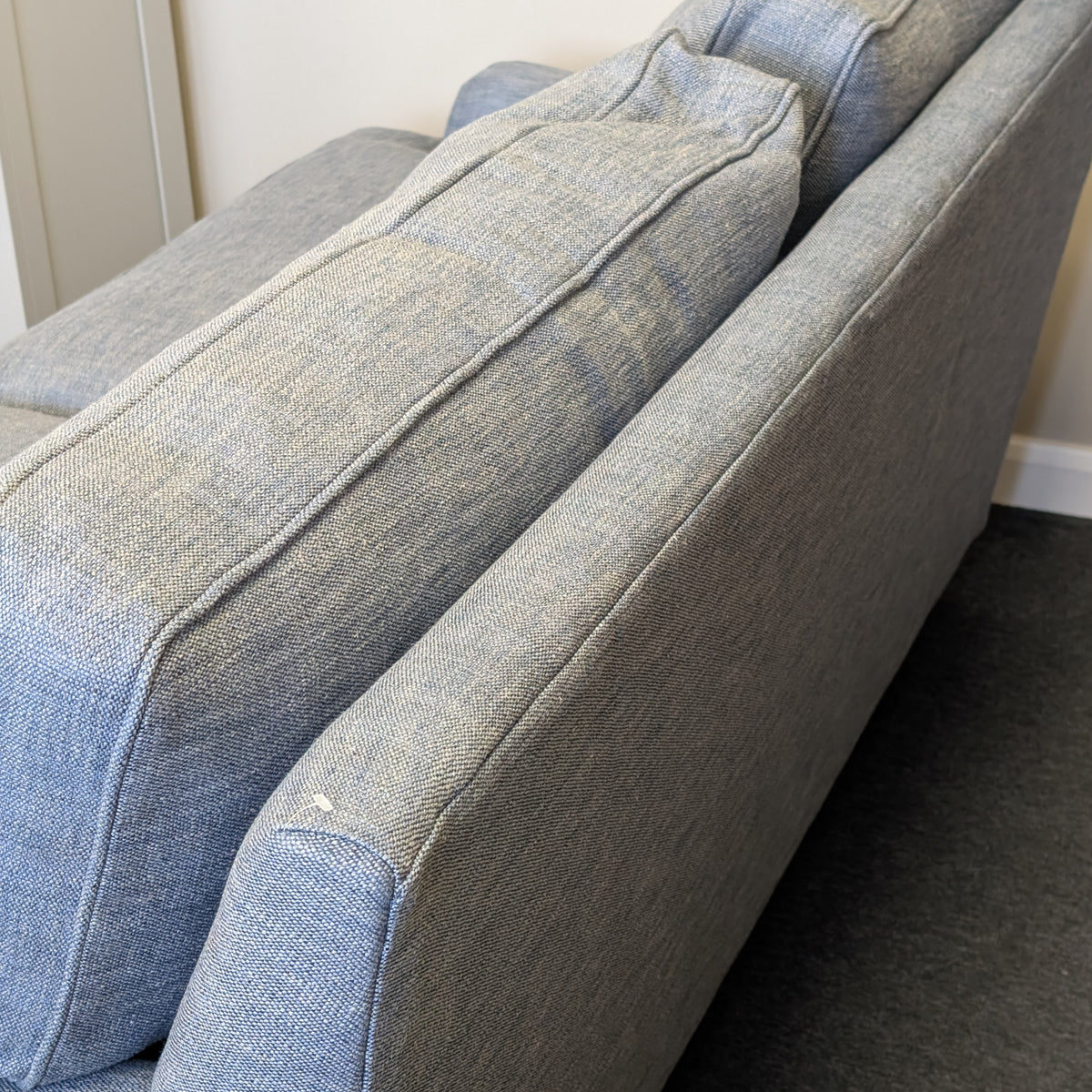 Morris - 3 Seater Sofa - Indigo - Rustic Weave