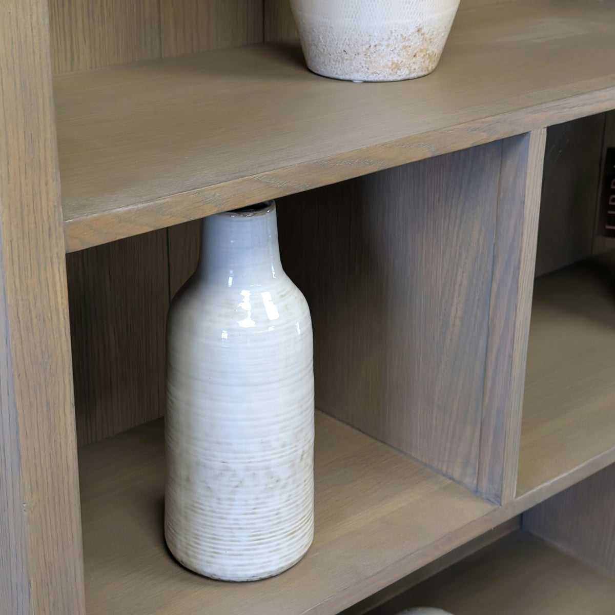 Elkstone Smoked Oak Large Divider Bookcase