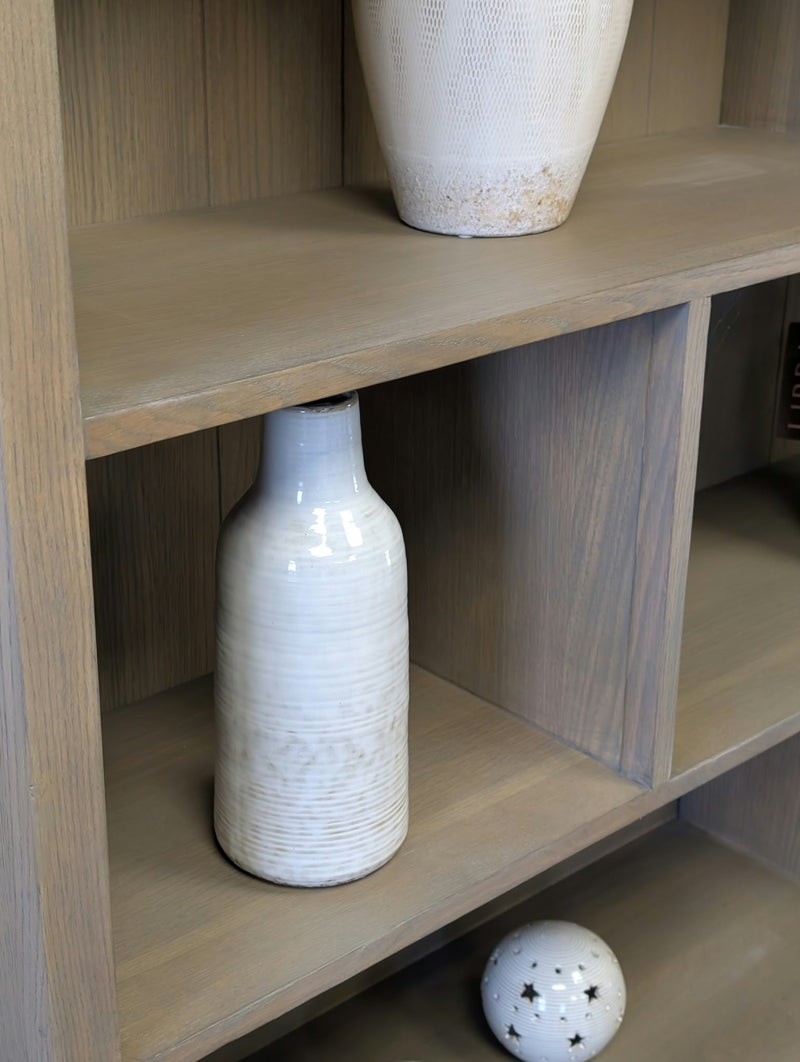 Elkstone Smoked Oak Large Divider Bookcase