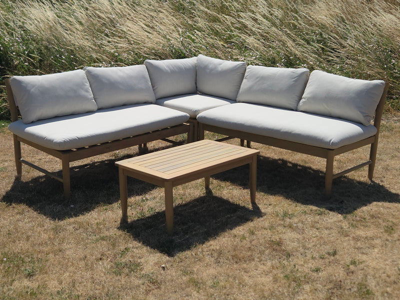 Frampton Wooden Corner Sofa Lounge Set