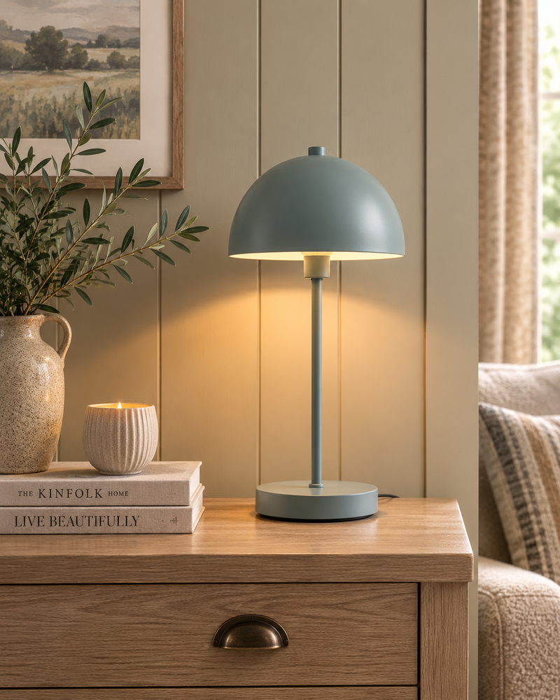 Metal Dome Table Lamp - Blue