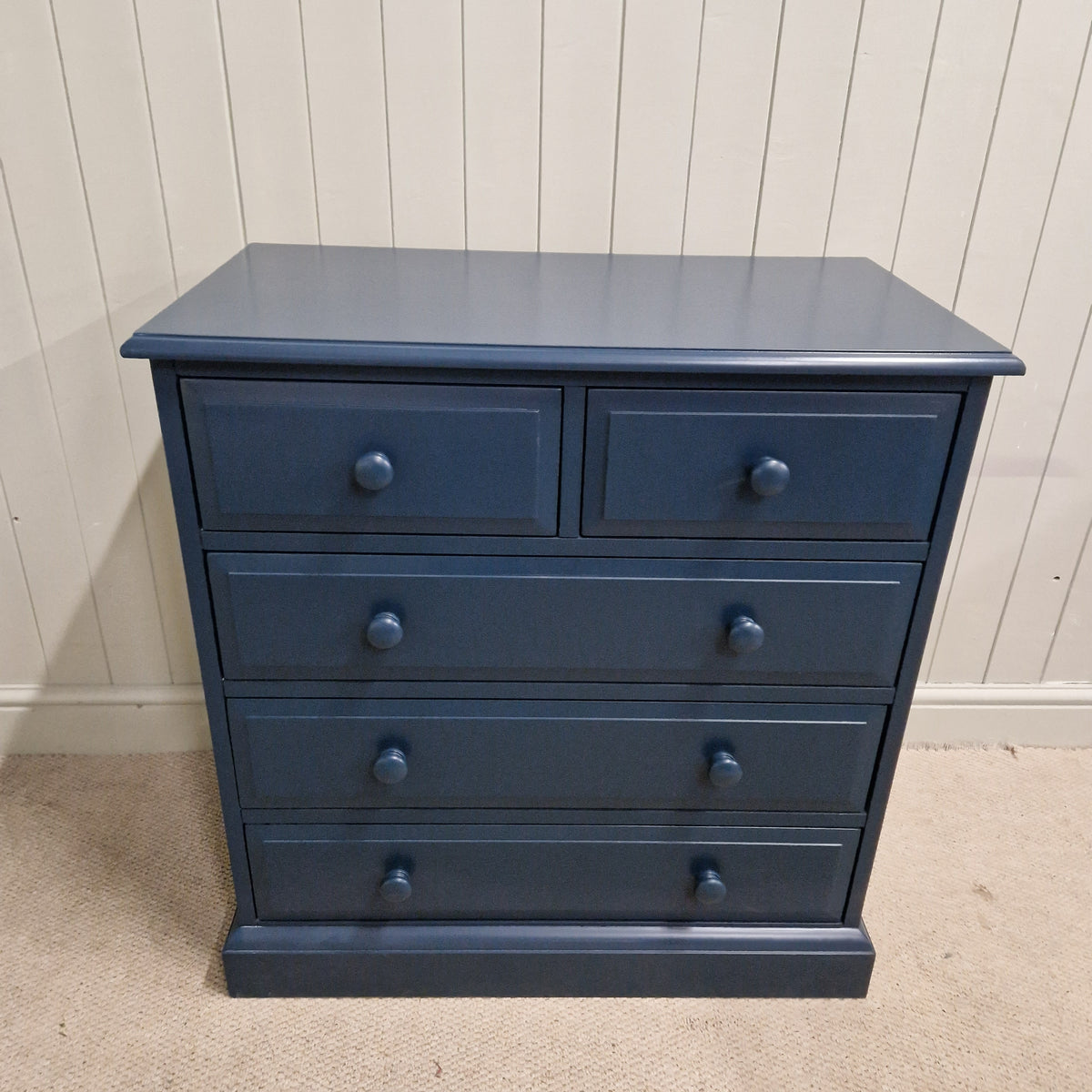 Pensham Midnight Blue 5 Drawer Chest