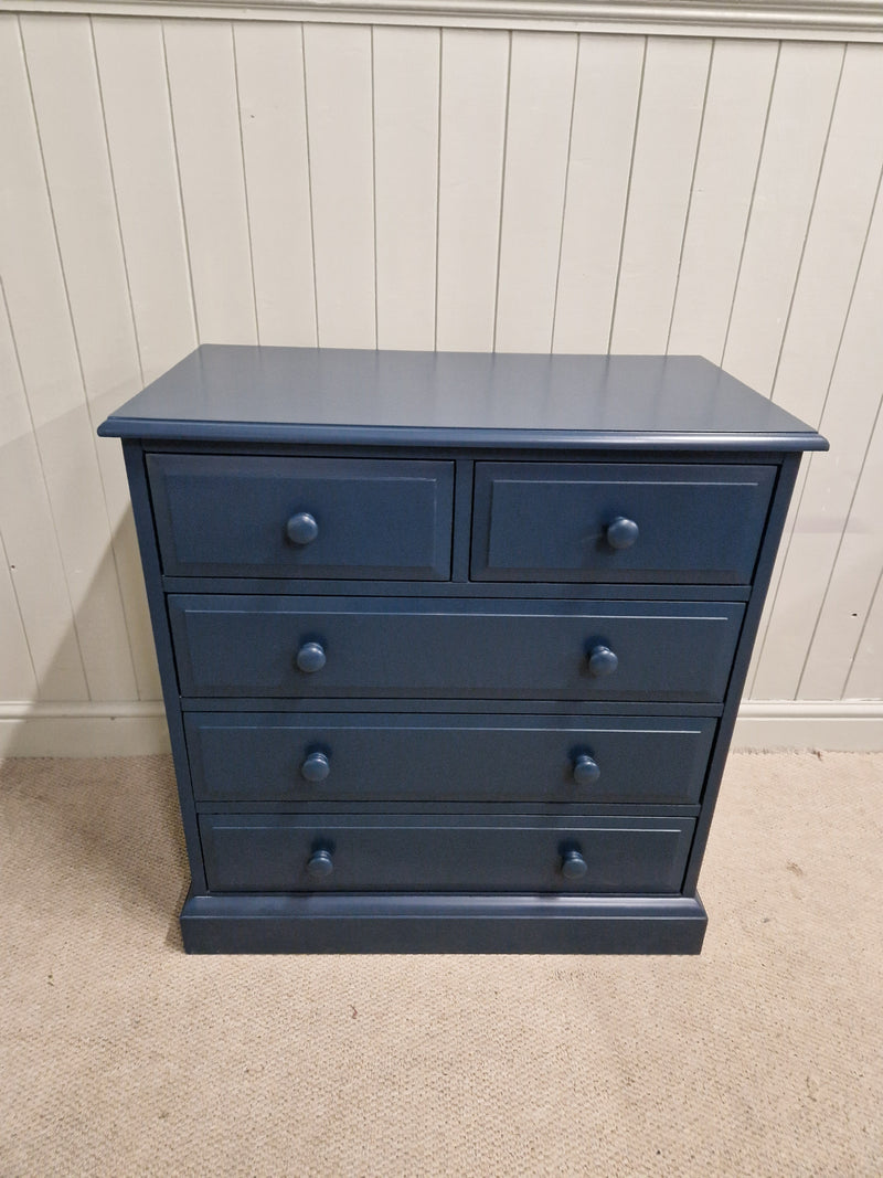 Pensham Midnight Blue 5 Drawer Chest