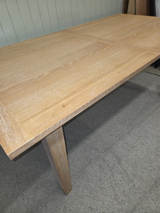 Inglesham Whitewash Oak 6-10 Seater Extending Dining Table
