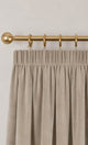 Velvet Pencil Pleat Curtains - Champagne - 218cm x 229cm Imperfect