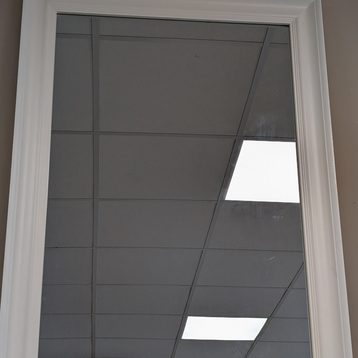Warm White Large Rectangular Mirror 110x80cm