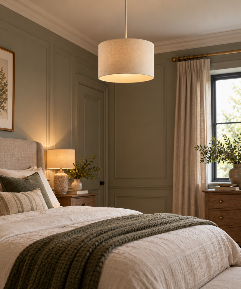 Velvet Lamp Shade - Ivory
