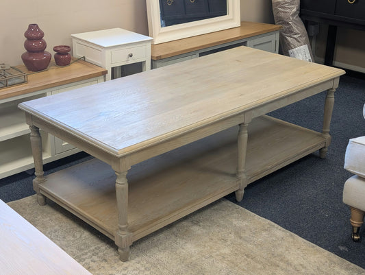 Camille Limewash Oak Large Coffee Table