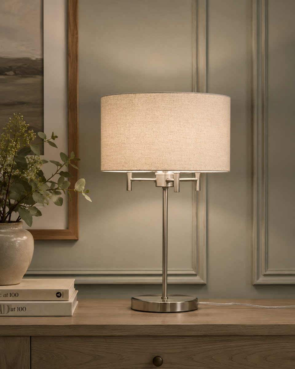 Fleur Table Lamp- Grey Mix