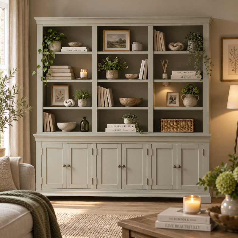 Chantilly Pebble Grey Grand Bookcase