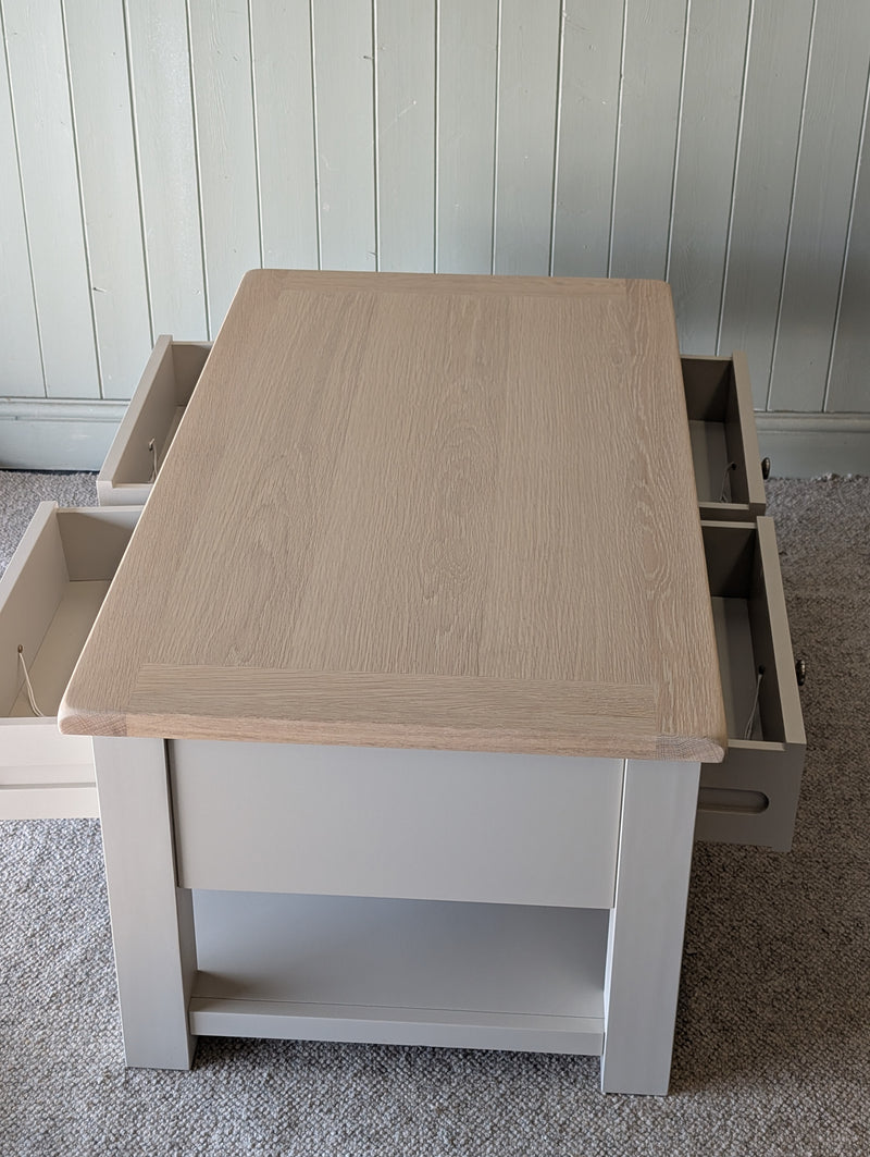 Chester Limestone Coffee Table with Drawers