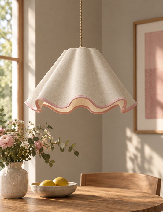 Large Wave Scallop Shade - Pink