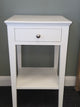 Chantilly Warm White Narrow Bedside Table