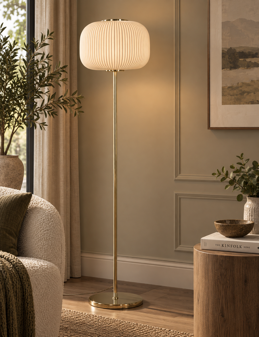 Amelia Floor Lamp - Antique Brass