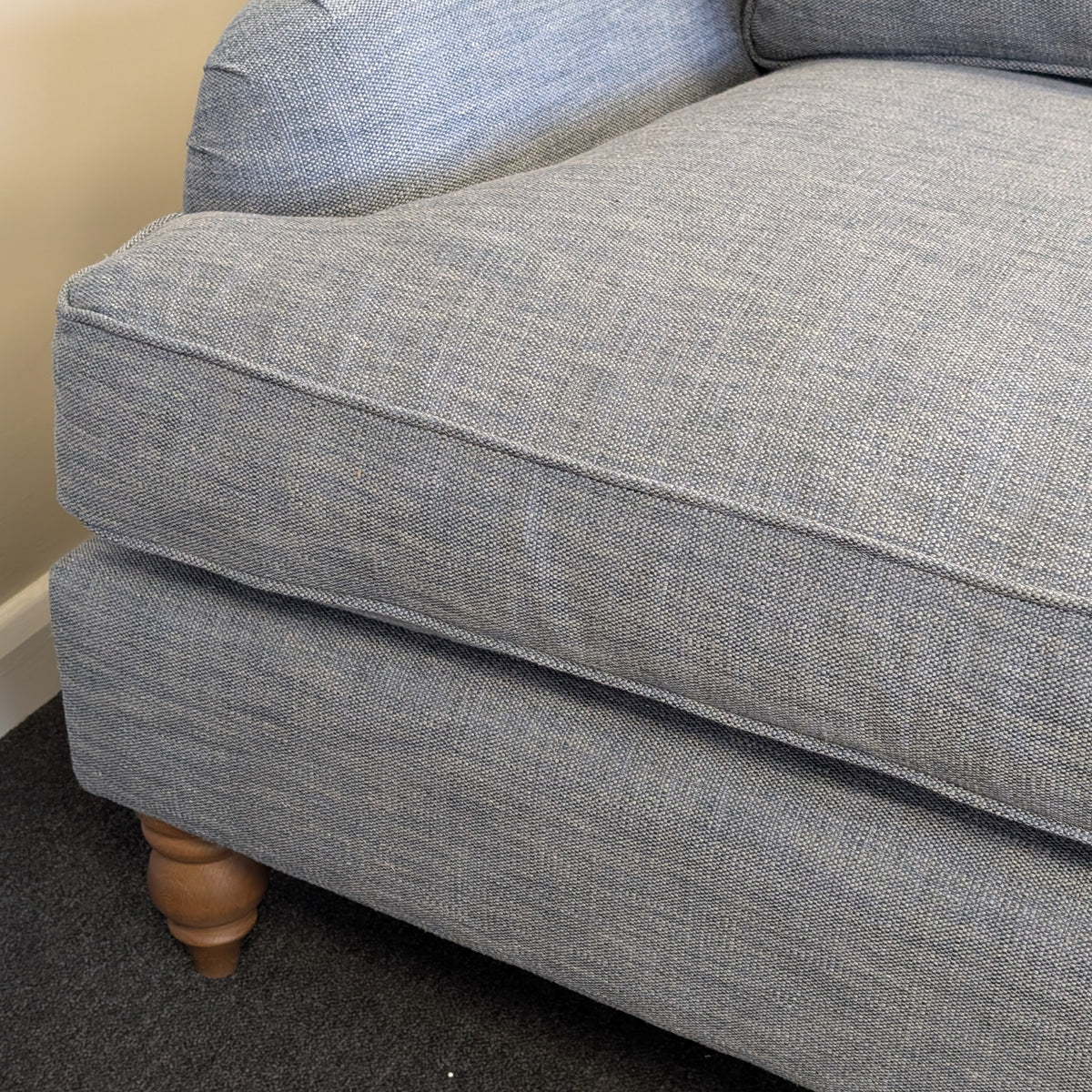 Morris - 3 Seater Sofa - Indigo - Rustic Weave