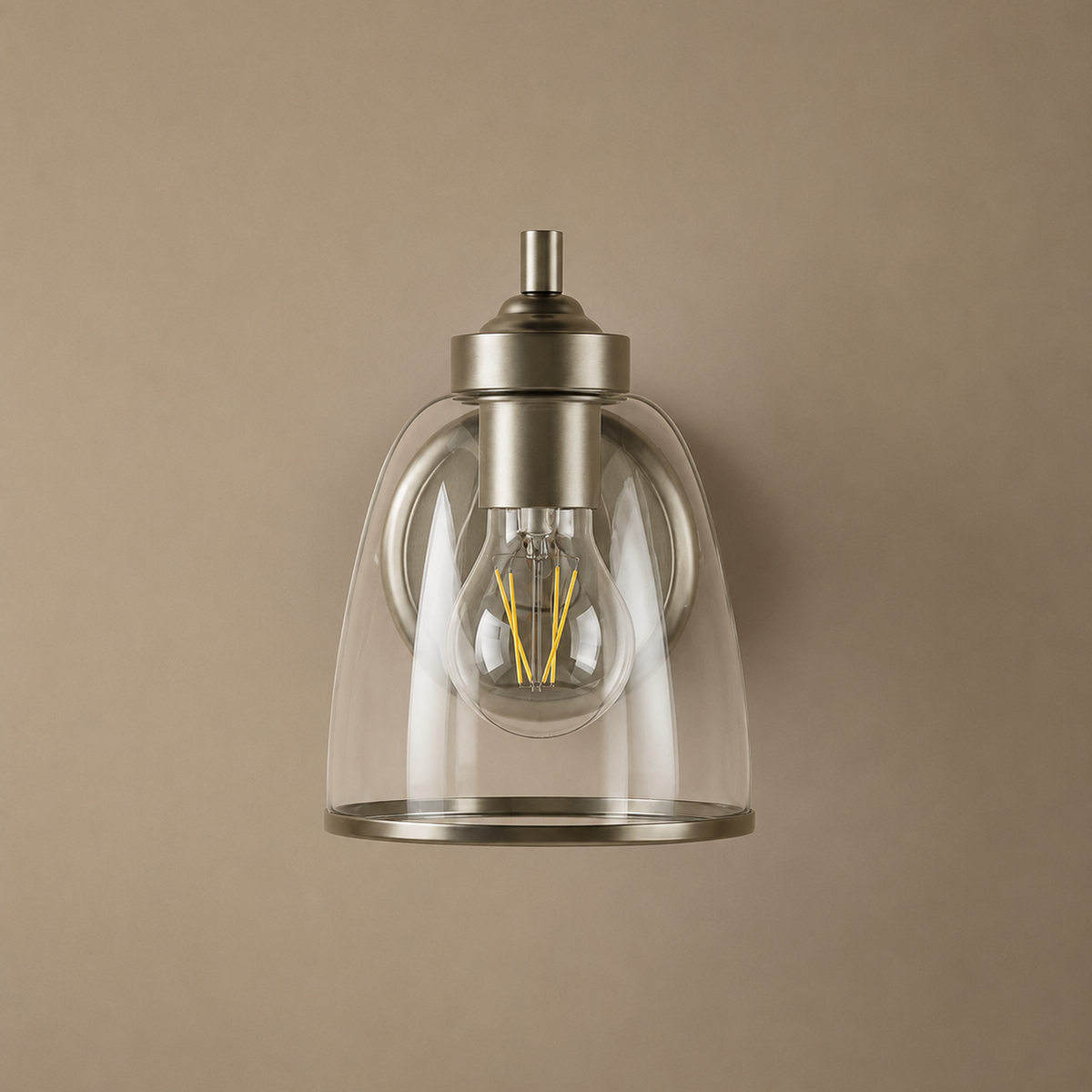 Core Glass Wall Light - Silver