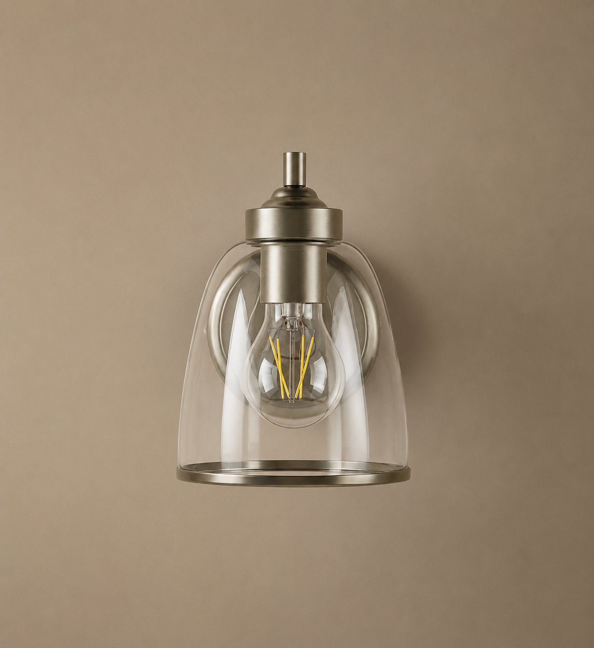 Core Glass Wall Light - Silver