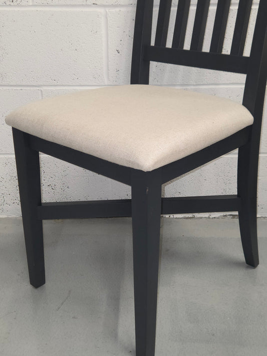 Pair of Chester Charcoal Upholstered Dining Chairs