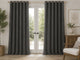 Brushed Eyelet Blackout Thermal Curtains - Charcoal Mix - 218cm x 137cm