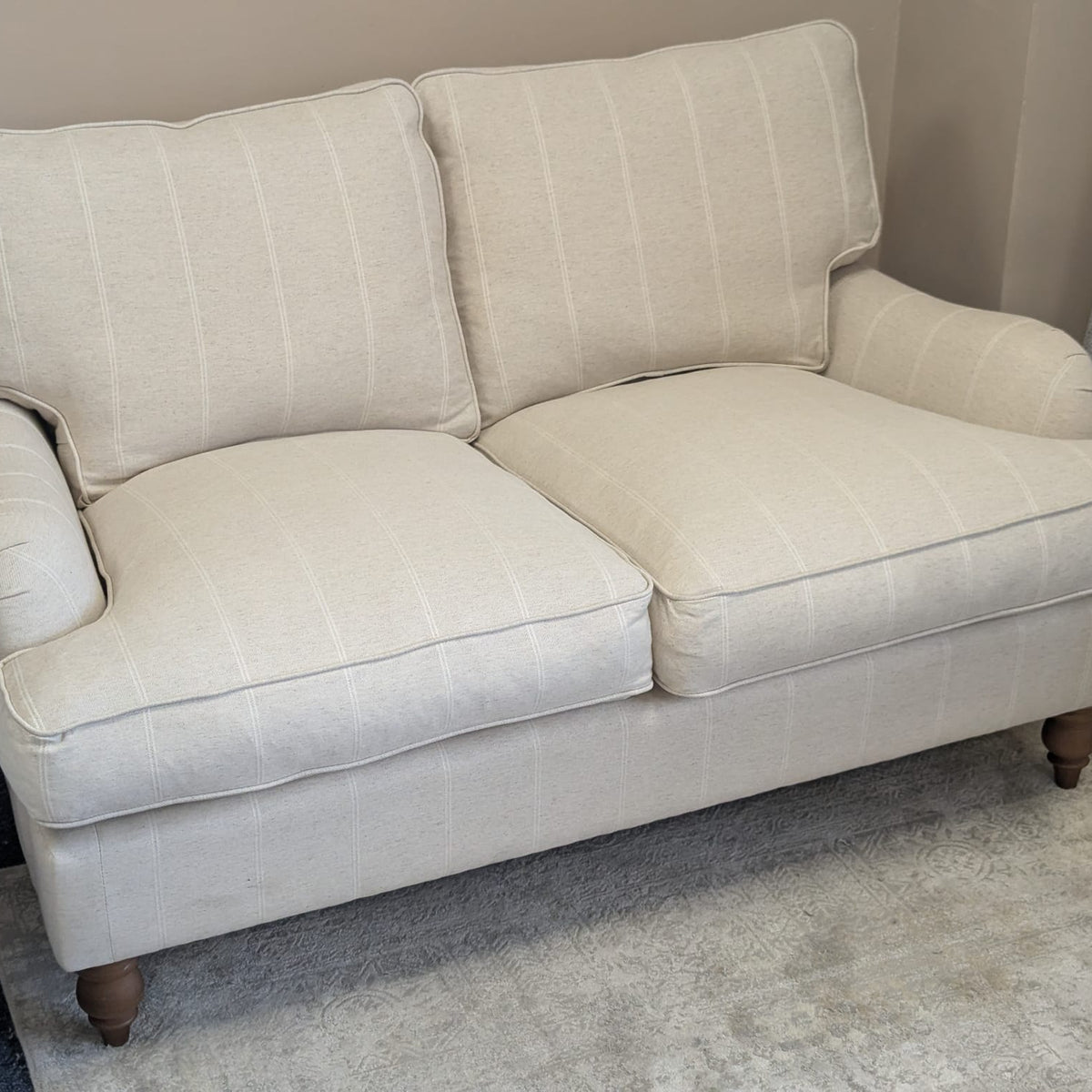 Morris - 2 Seater Sofa - Natural - Compton Stripe