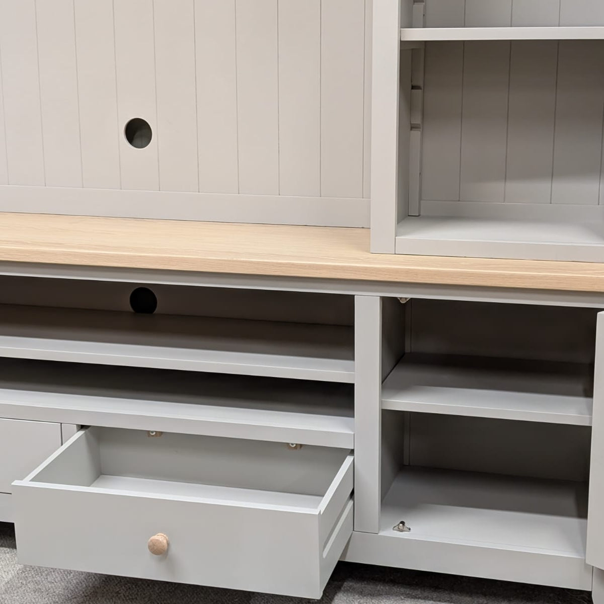 Chester Dove Grey TV and Media Storage Unit