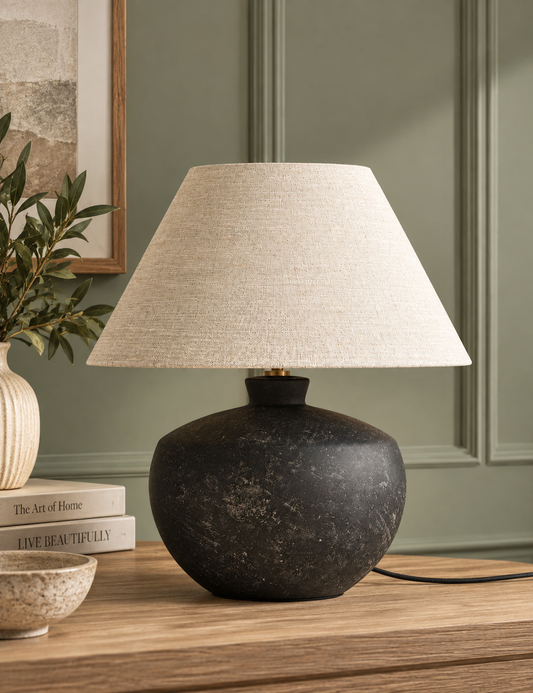 Roma Urn Table Lamp - Black