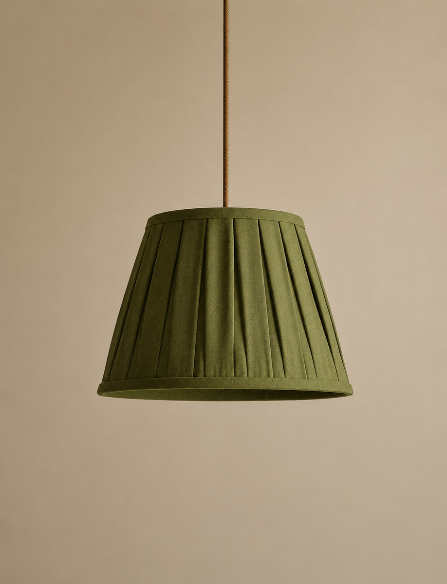 Fabric Wide Pleated Shade - Green