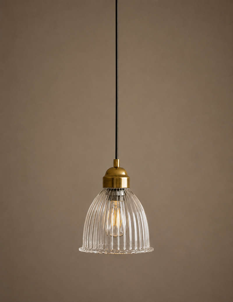 Small Florence Pendant Light - Antique Brass