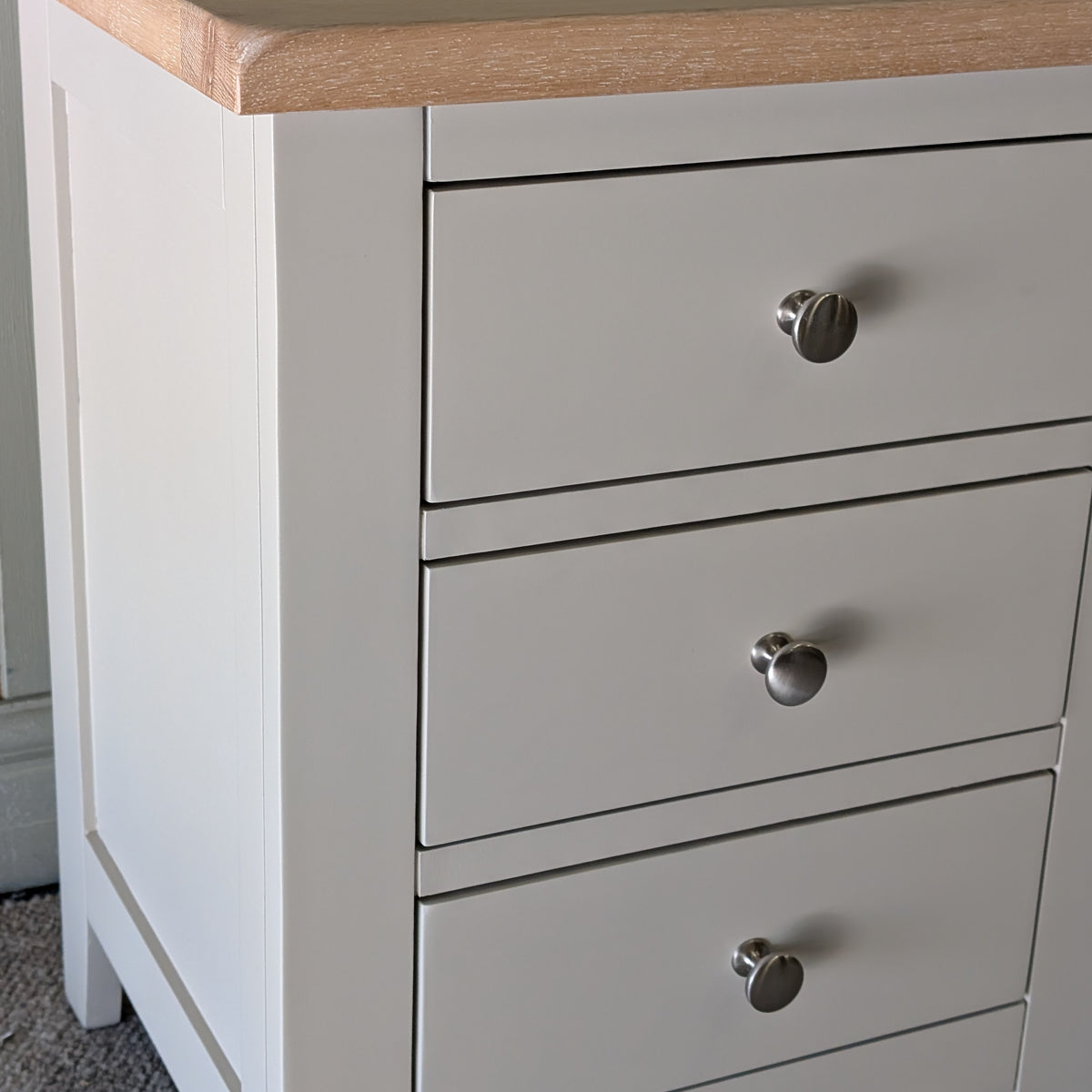 Chester Limestone 3 Drawer Bedside Table