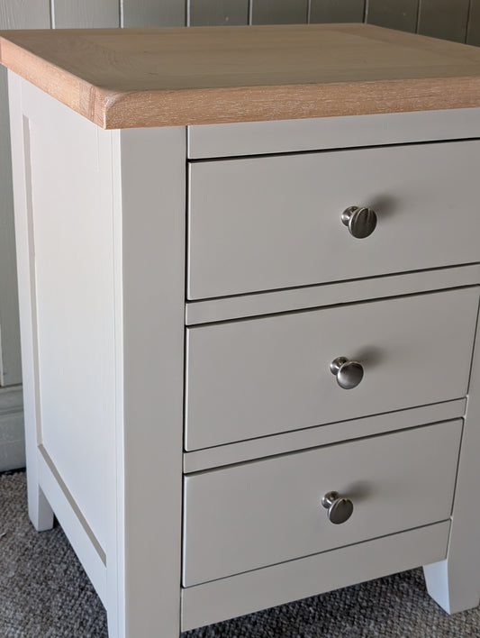 Chester Limestone 3 Drawer Bedside Table