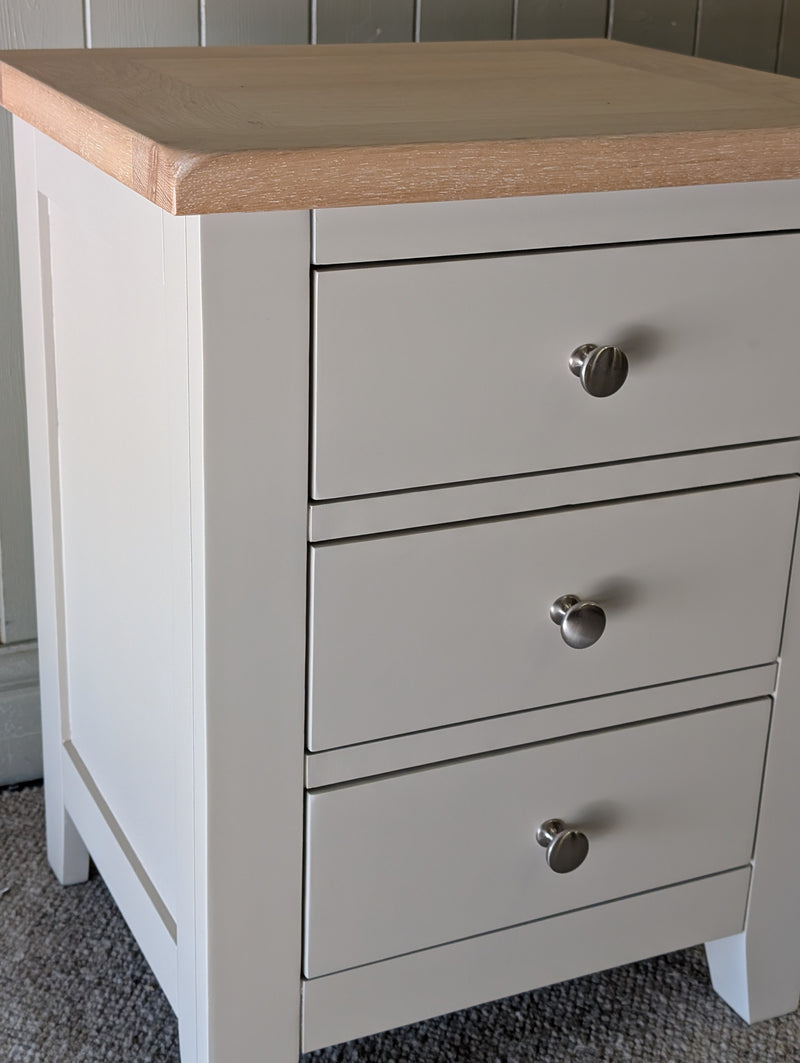 Chester Limestone 3 Drawer Bedside Table