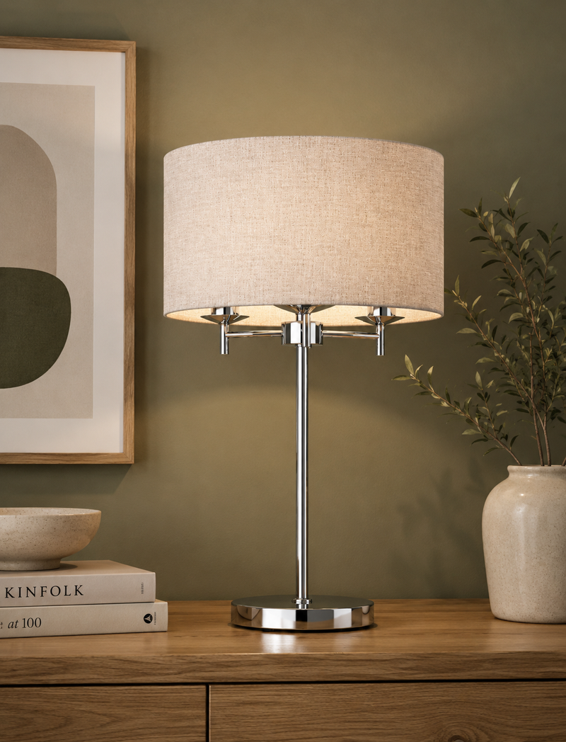 Fleur Table Lamp- Grey Mix