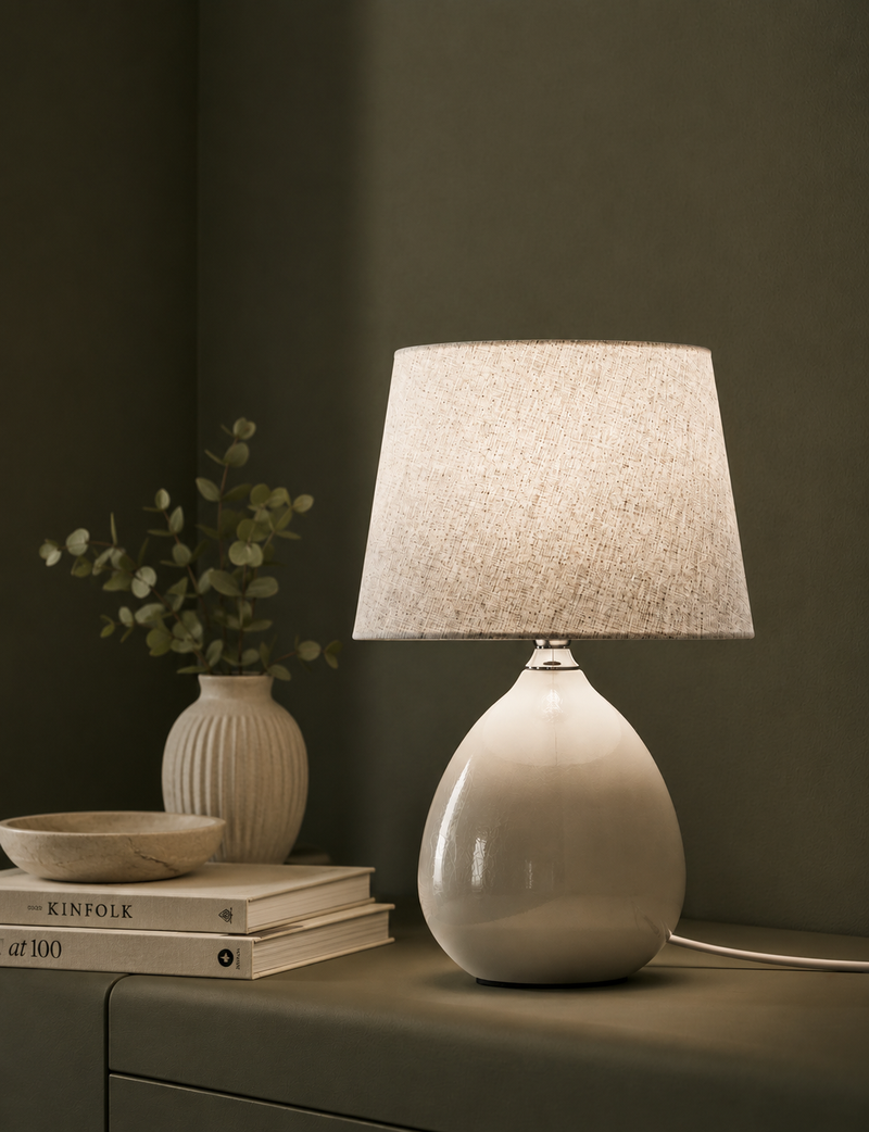 Ceramic Table Lamp - Cream