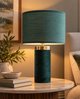 Velvet Base Table Lamp - Green