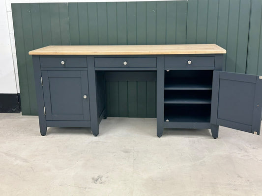 Chester Charcoal Double Pedestal Desk