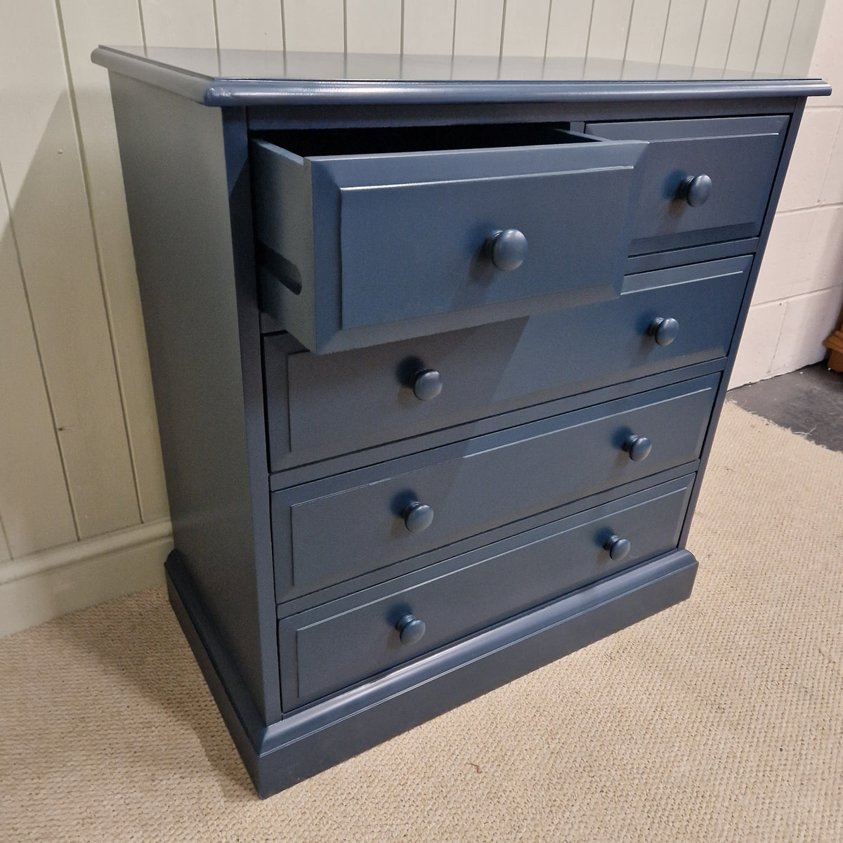 Pensham Midnight Blue 5 Drawer Chest