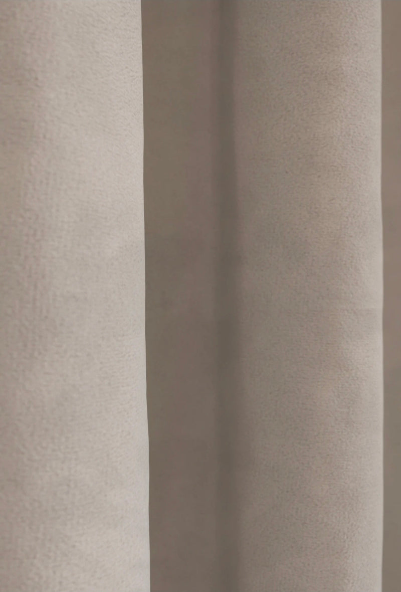 Velvet Pencil Pleat Curtains - Champagne - 218cm x 229cm Imperfect