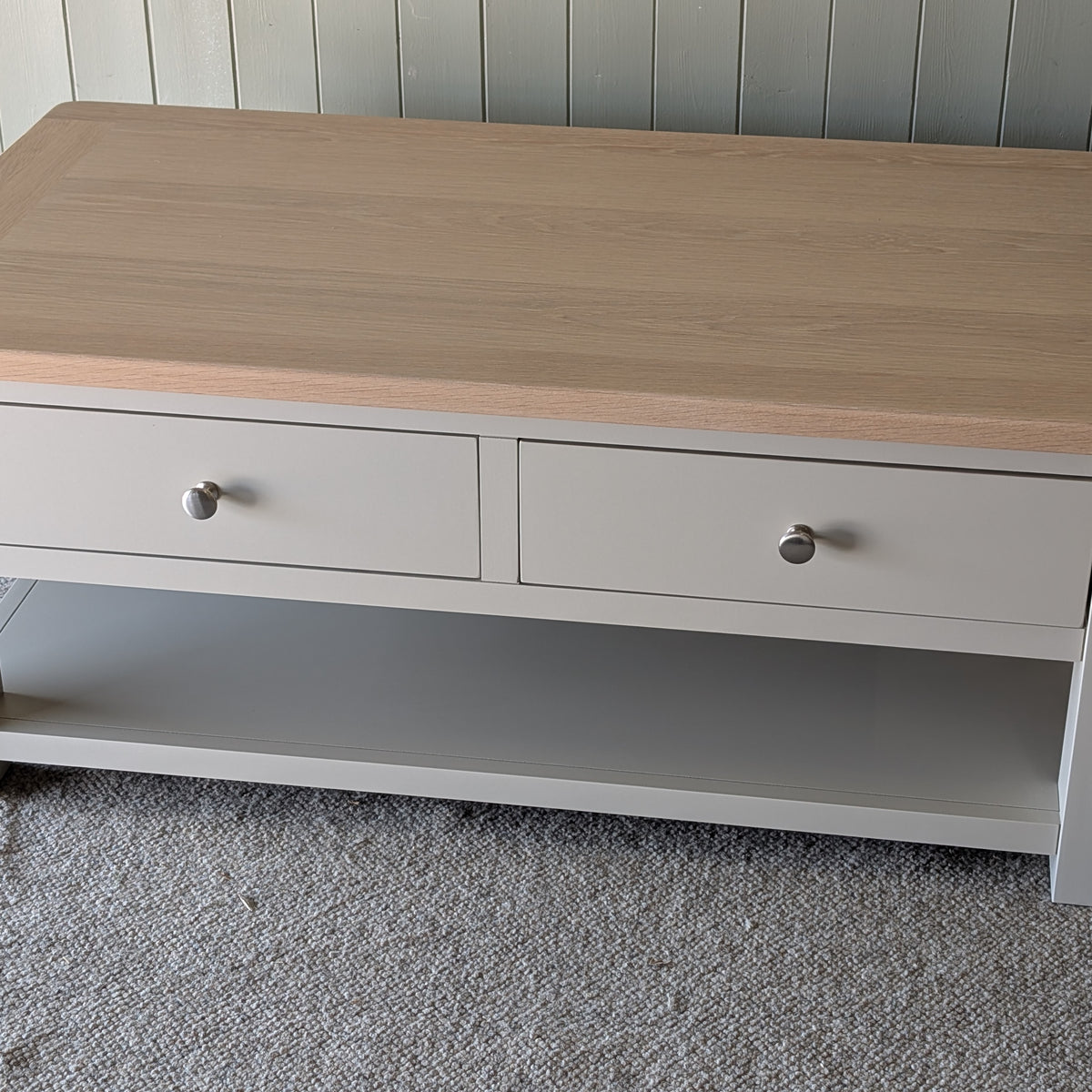 Chester Limestone Coffee Table with Drawers
