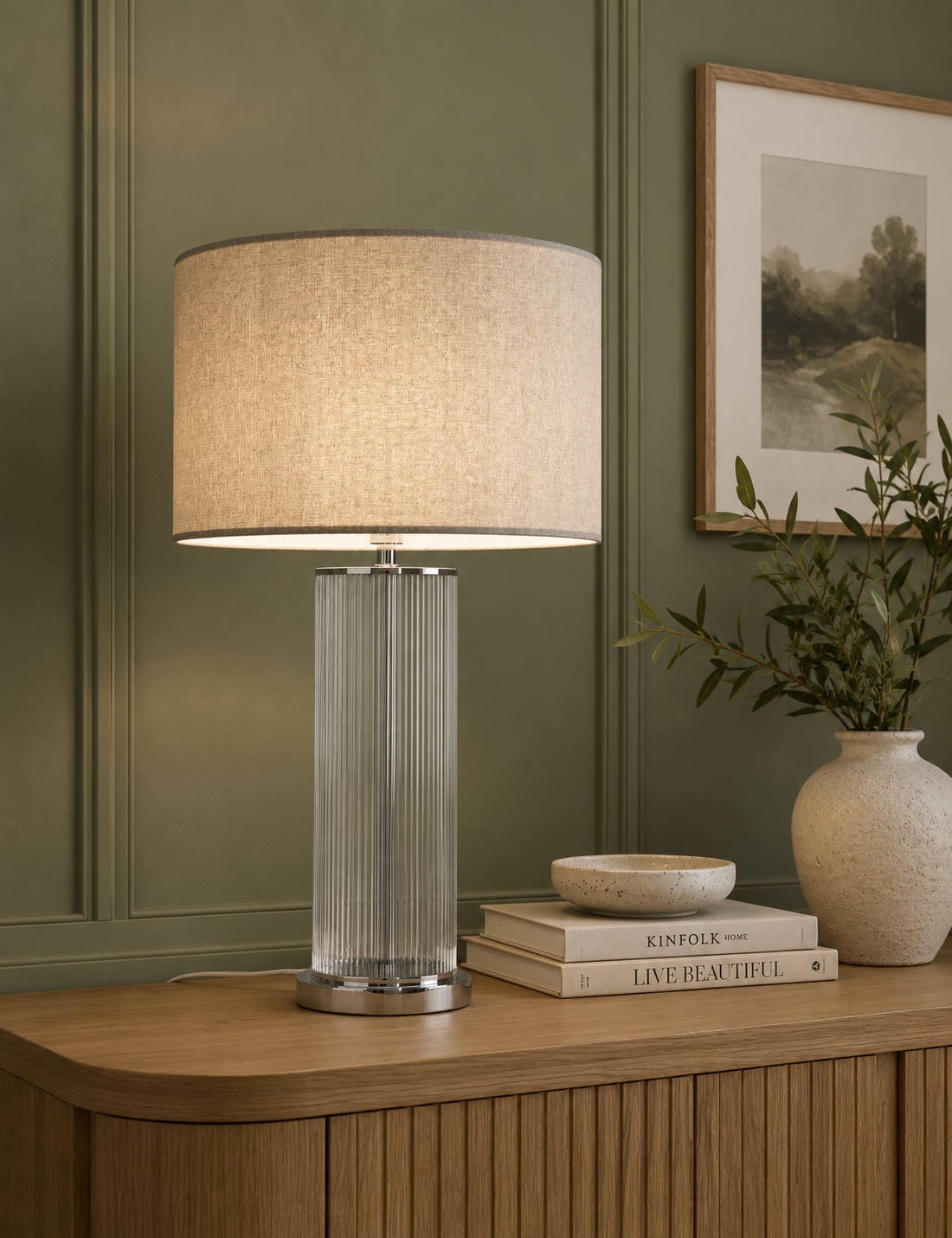 Monroe Table Lamp - Silver Mix