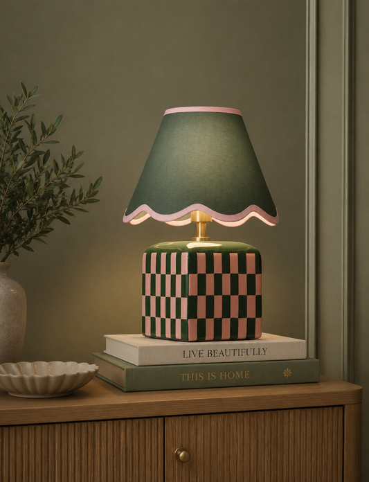 Checkerboard Table Lamp - Multi