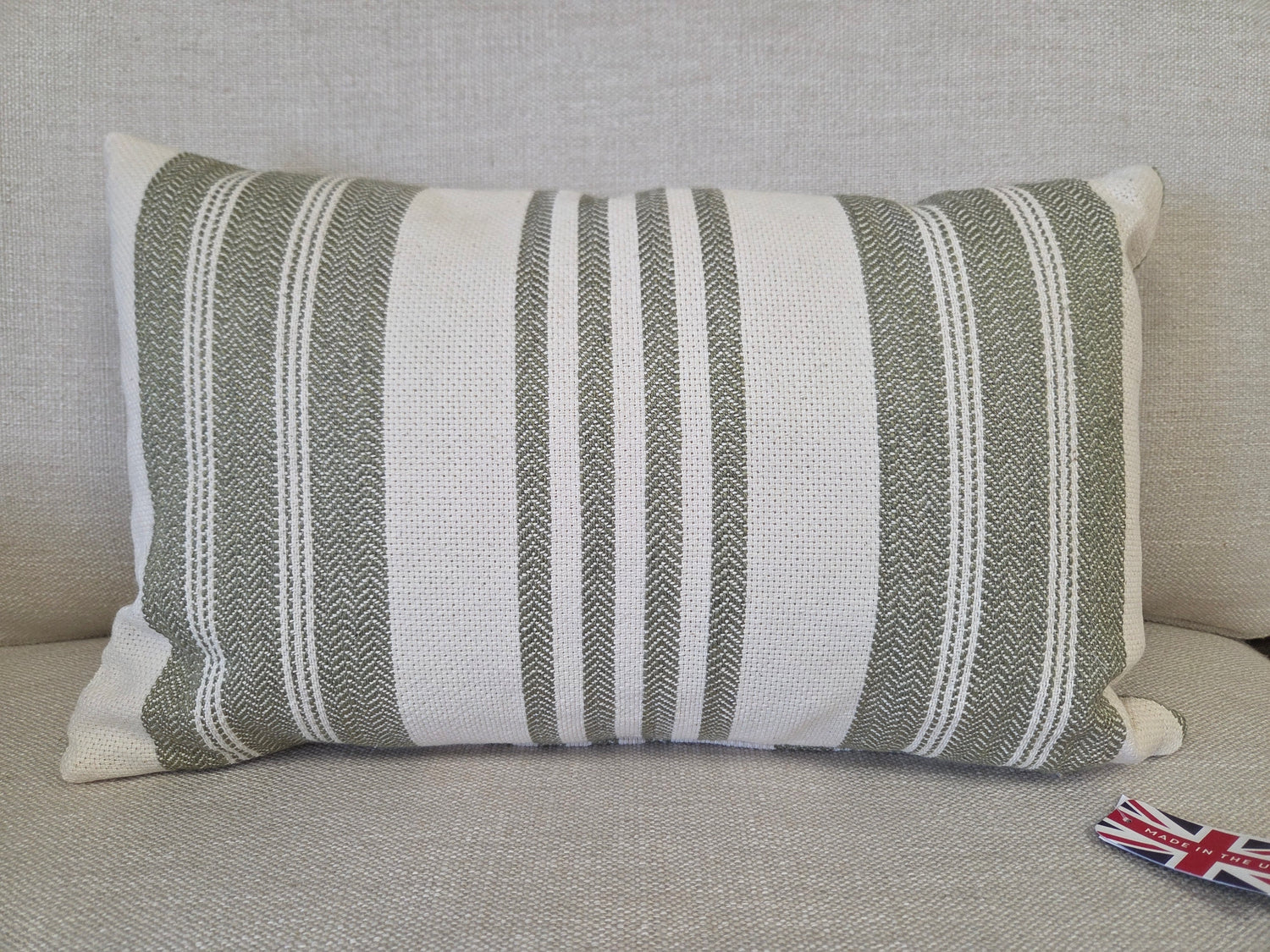 Lyra Stripe Cushion - Green