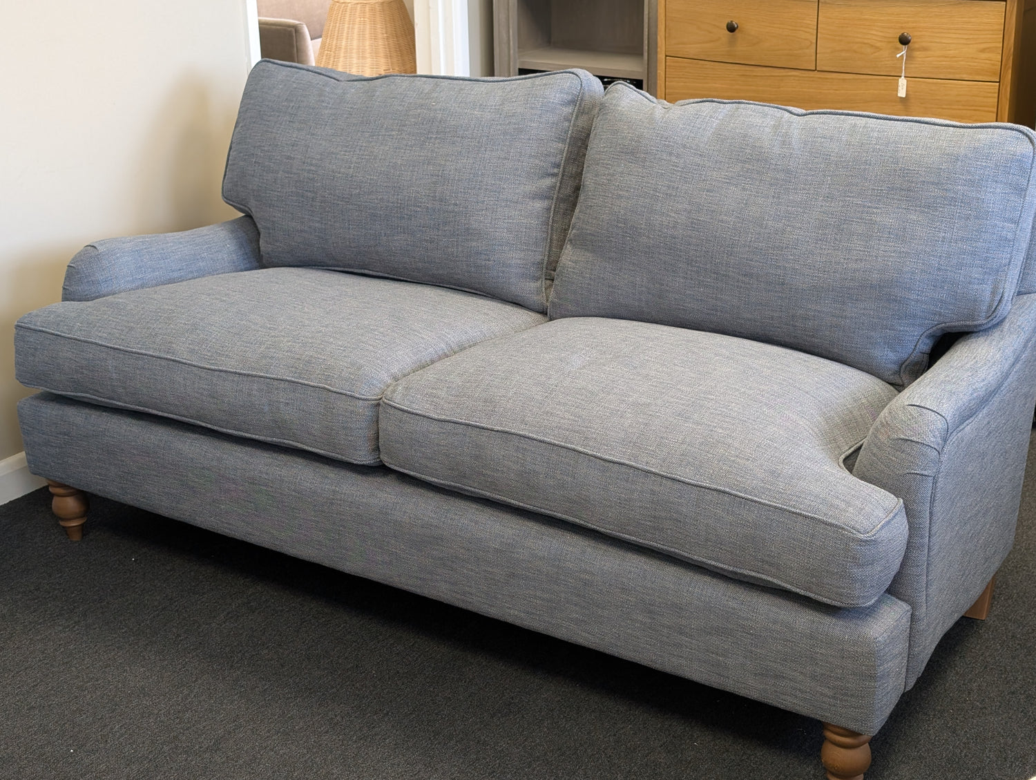 Morris - 3 Seater Sofa - Indigo - Rustic Weave