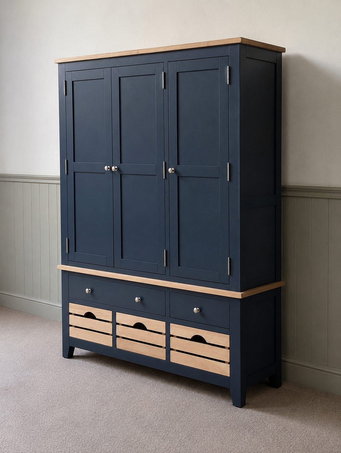 Chester Midnight Blue Triple Larder